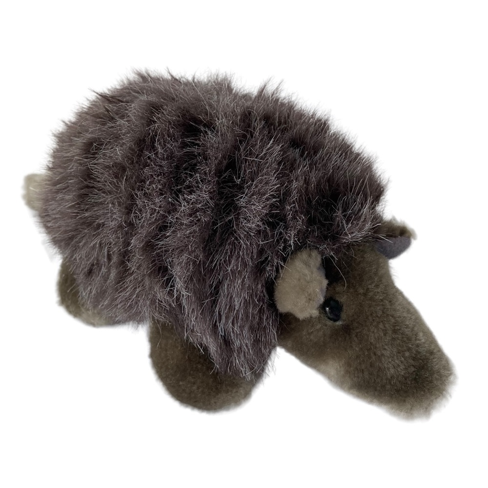AURORA World Flopsies Armadillo Plush Stuffed Animal Gray Black Stripes 9"